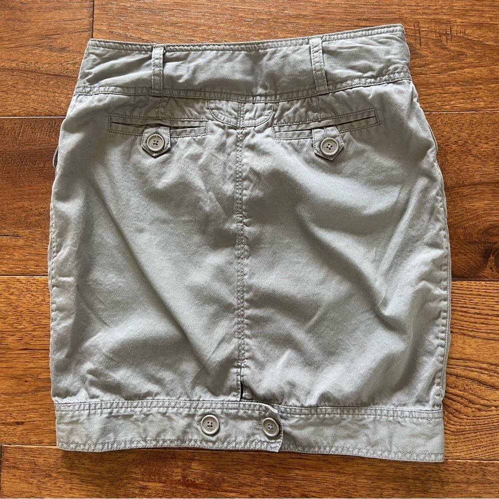 Y2K Gray Cargo Mini Skirt Low Rise Utility Indie Sleaze - Picture 4 of 11